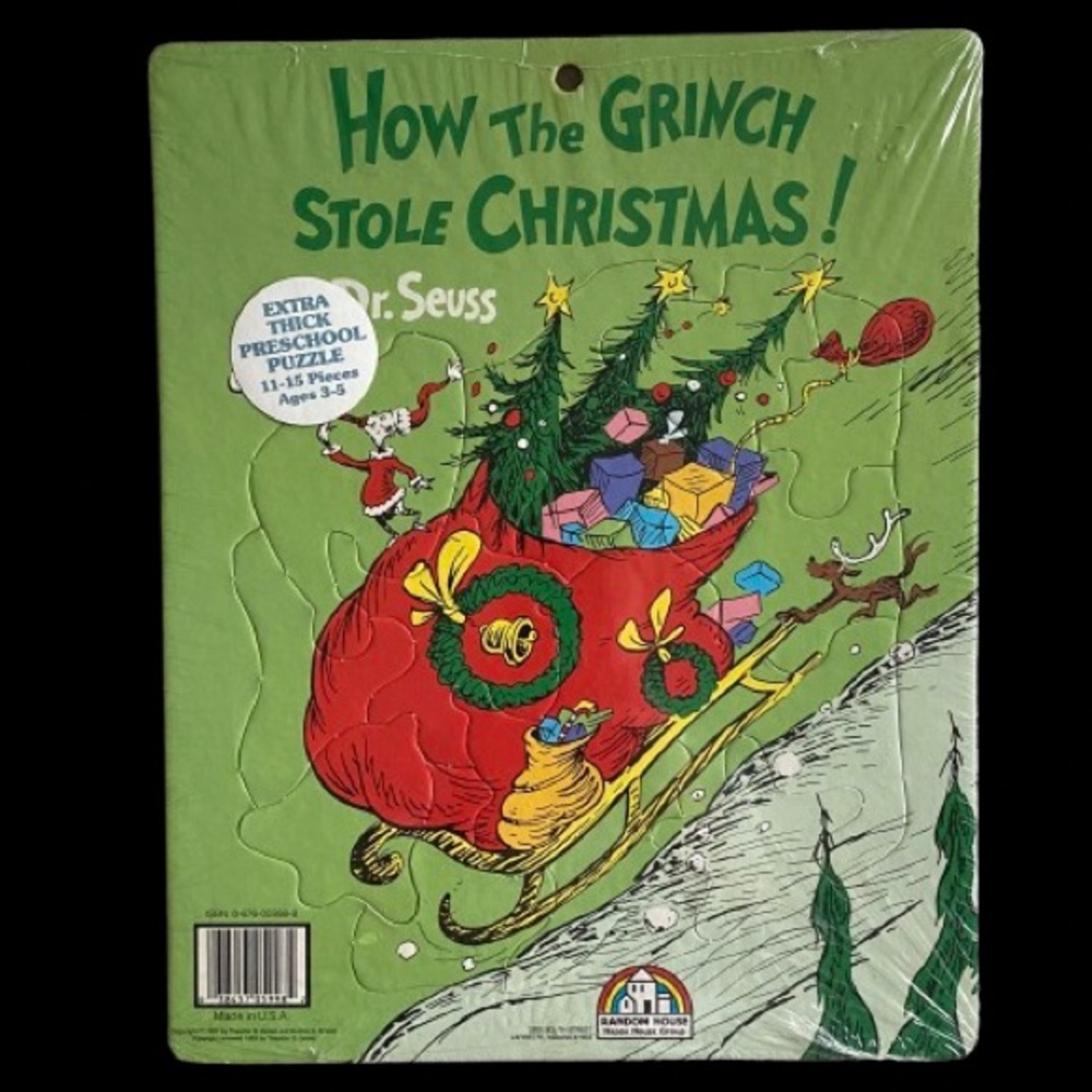 Rare How the Grinch Stole Christmas Vintage Puzzle by Dr. Seuss 1985